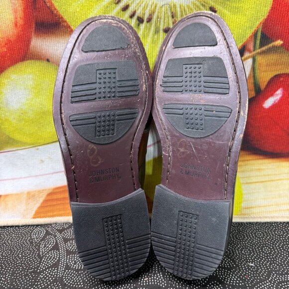 Johnston & Murphy Mens Tassel Loafers 8M Brown & Black Leather Slip-On Shoes - Picture 7 of 8